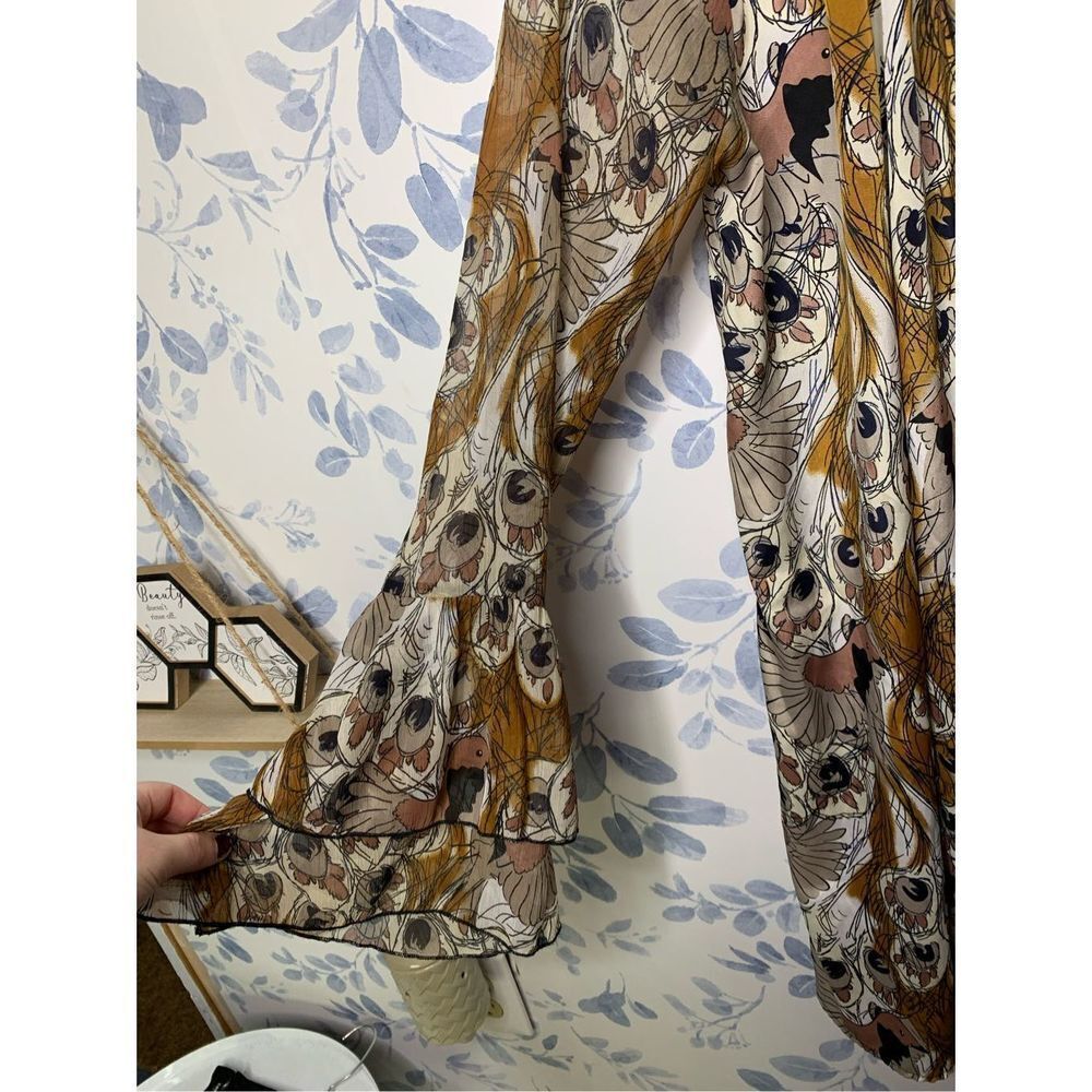 Vero Moda Amina Vintage One Shoulder Mini Dress Size M - Picture 3 of 6